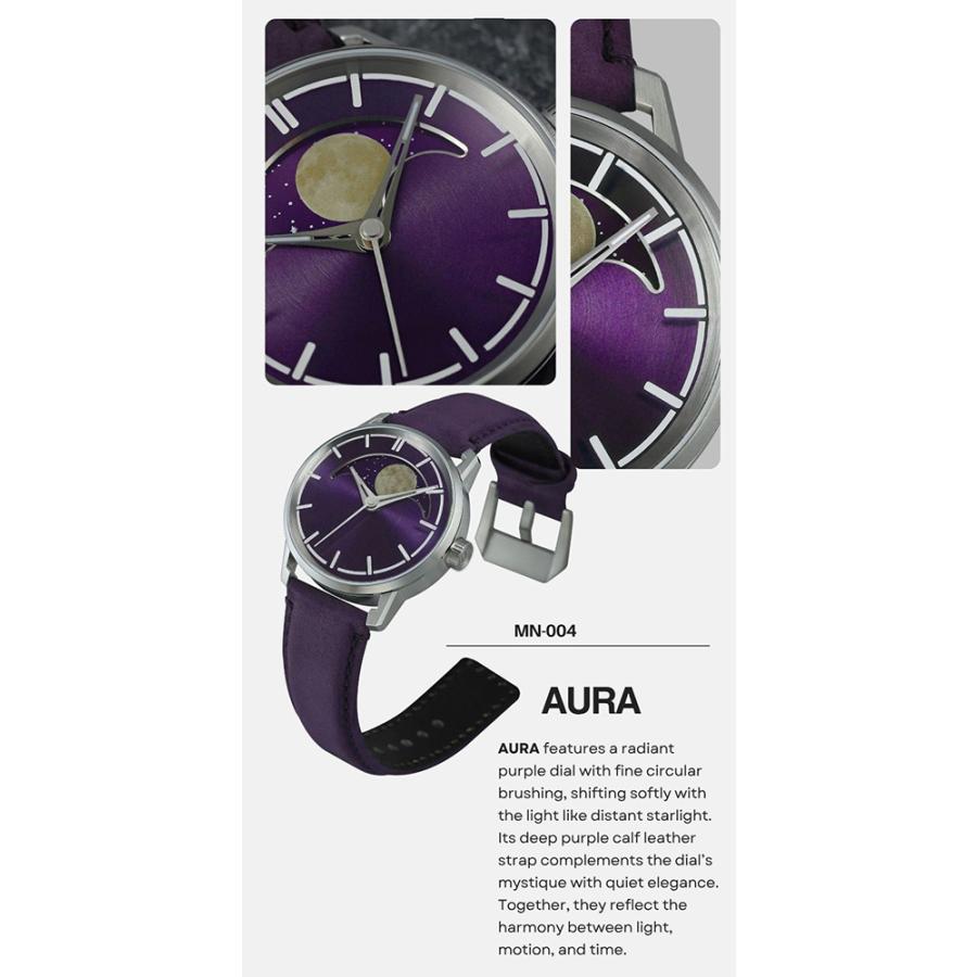 OVD MOON Infinity MN-004 AURA　月 ムーン  紫 パープル 星空 蓄光 生活防水 マイクロブランド 香港 国内唯一取扱店の画像