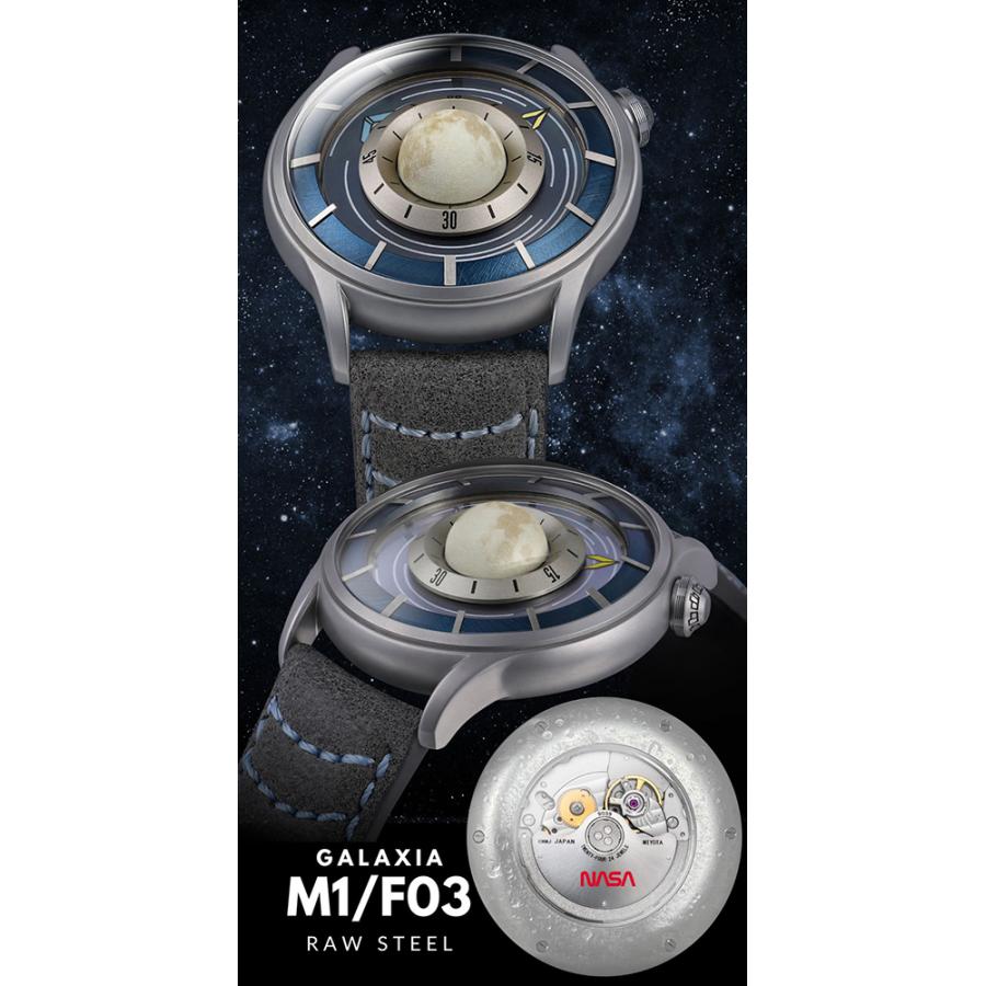 OVD NASA FULLMOON Full Moon M1/F03 月 ムーン 満月 宇宙 本革 青 ブルー グレー NASA公認 蓄光 マイクロブランド 香港 国内唯一取扱店の画像