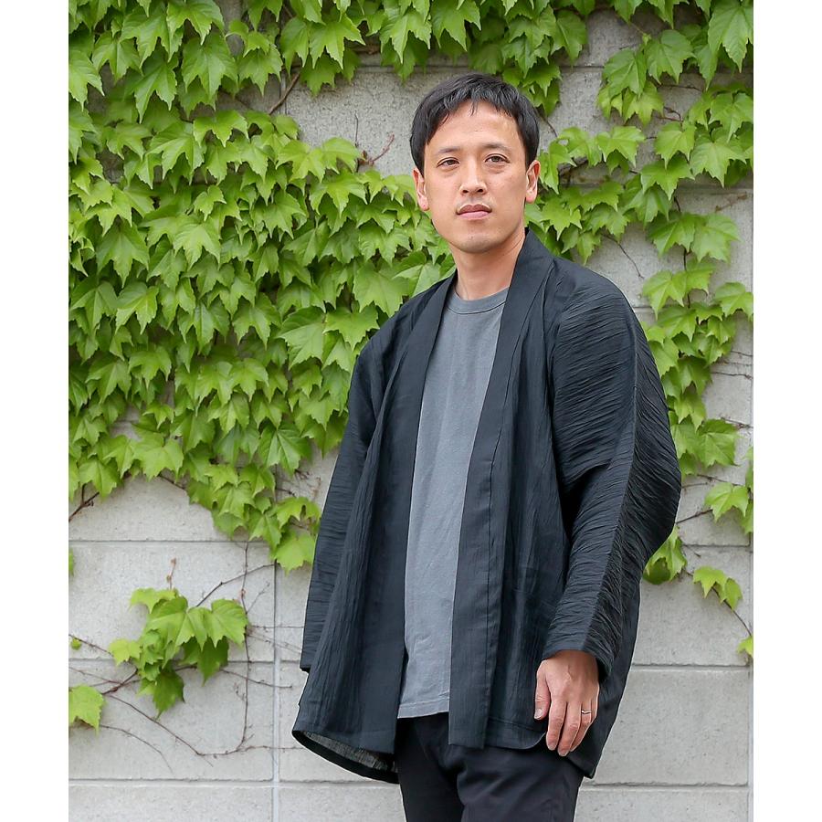 1093 作務衣 羽織 メンズ 近江ちぢみ本麻ジャケット 日本製 和粋庵 春