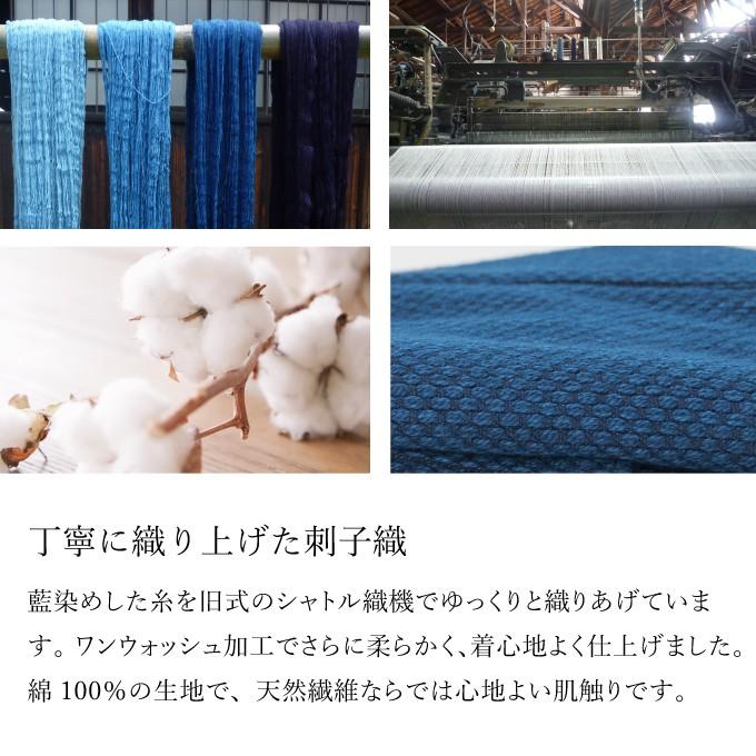 2020 作務衣 メンズ 本藍染刺子織作務衣 M・L・LL 日本製 和粋庵