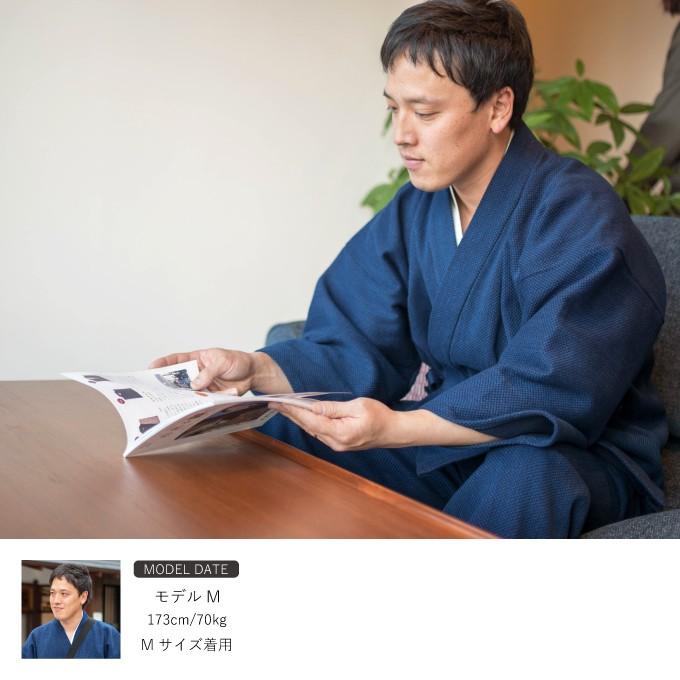 torotanさま専用最終価格！藍✖︎レンガ色作務衣　羽織り　刺子　インディゴ torotanさま専用最終価格！藍✖︎レンガ色作務衣 羽織り 刺子