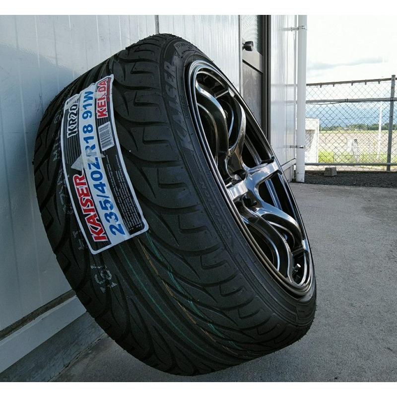 KAISER(KENDA) Acht-6 クロニウムブラック F 8.5J+47 R 9.5J + KAISER(KENDA) Acht-6 クロニウムブラック F 8.5J+47 R 9.5J +