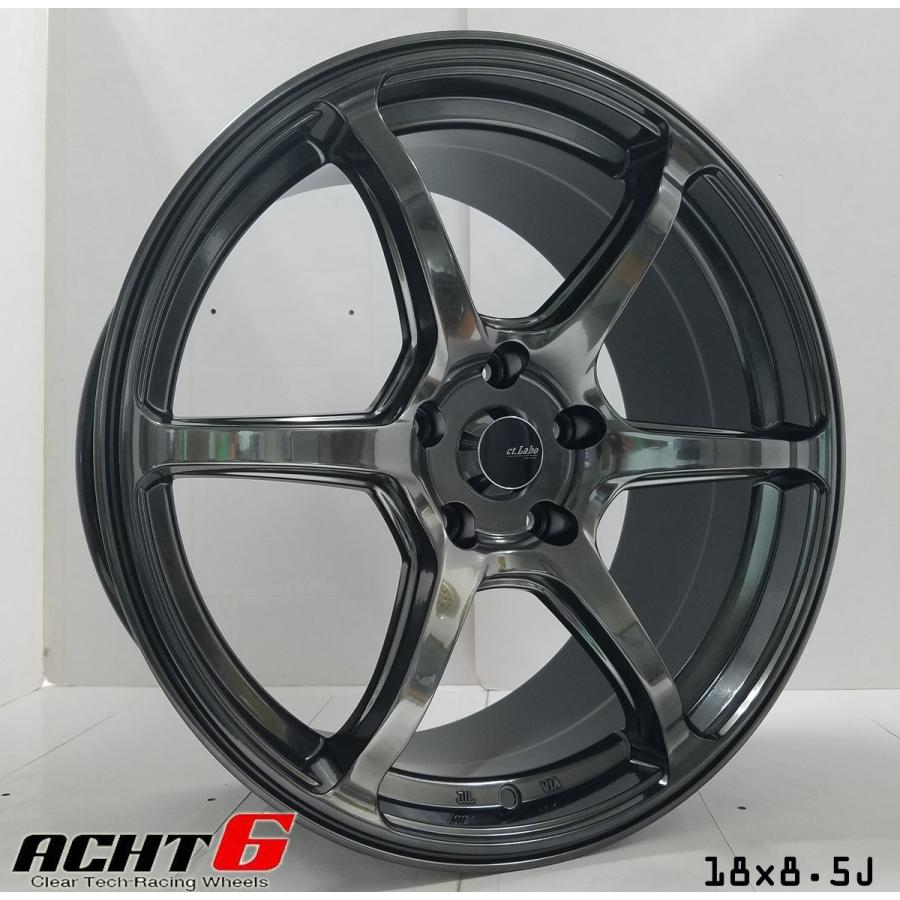 CT-labo Acht-6 18×9.5 +45 100-5H ホイールのみ1本から※複数本対応