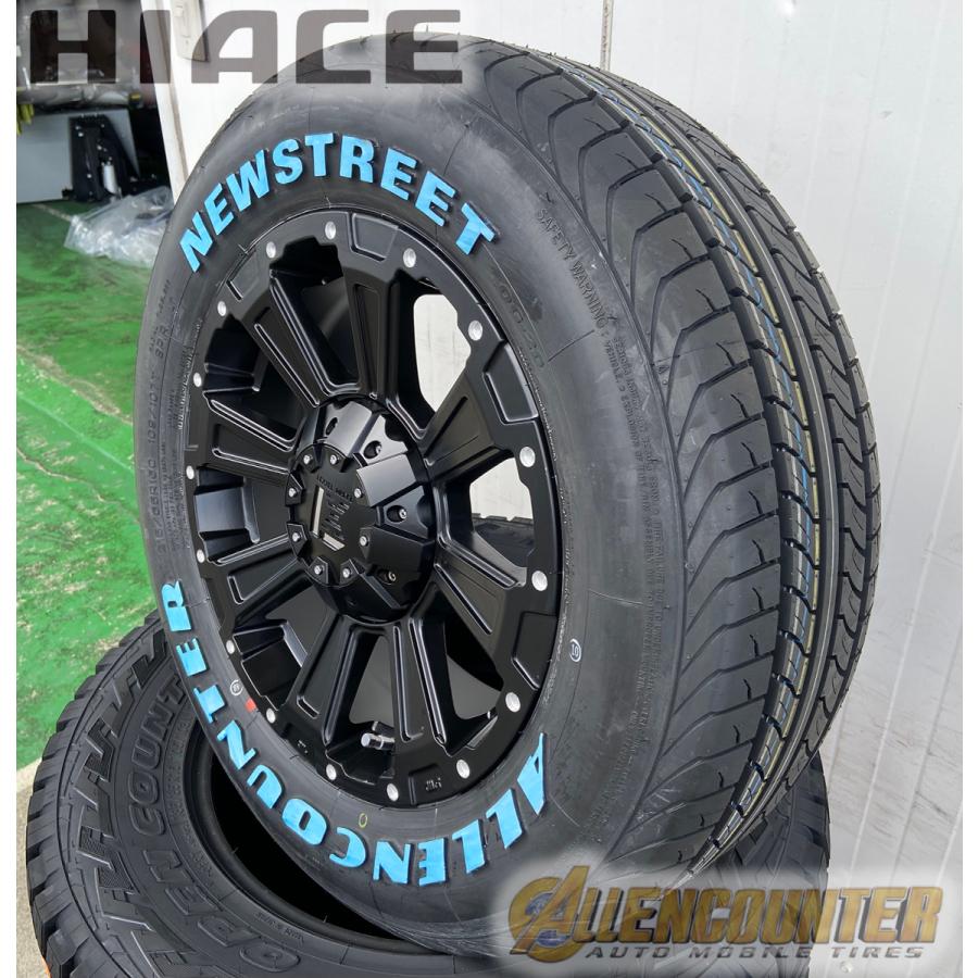 車検対応 200系ハイエース レジアスエース タイヤホイールセット 16インチ DeathRock デスロック オーレンカウンター 215/65R16の画像