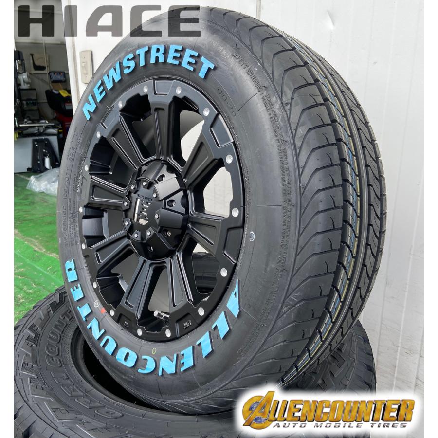 車検対応 200系ハイエース レジアスエース タイヤホイールセット 16インチ DeathRock デスロック オーレンカウンター 215/65R16の画像