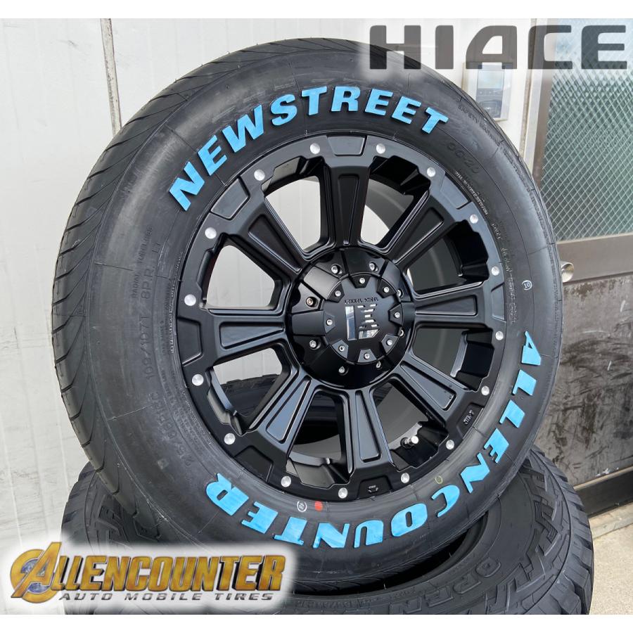 車検対応 200系ハイエース レジアスエース タイヤホイールセット 16インチ DeathRock デスロック オーレンカウンター 215/65R16の画像