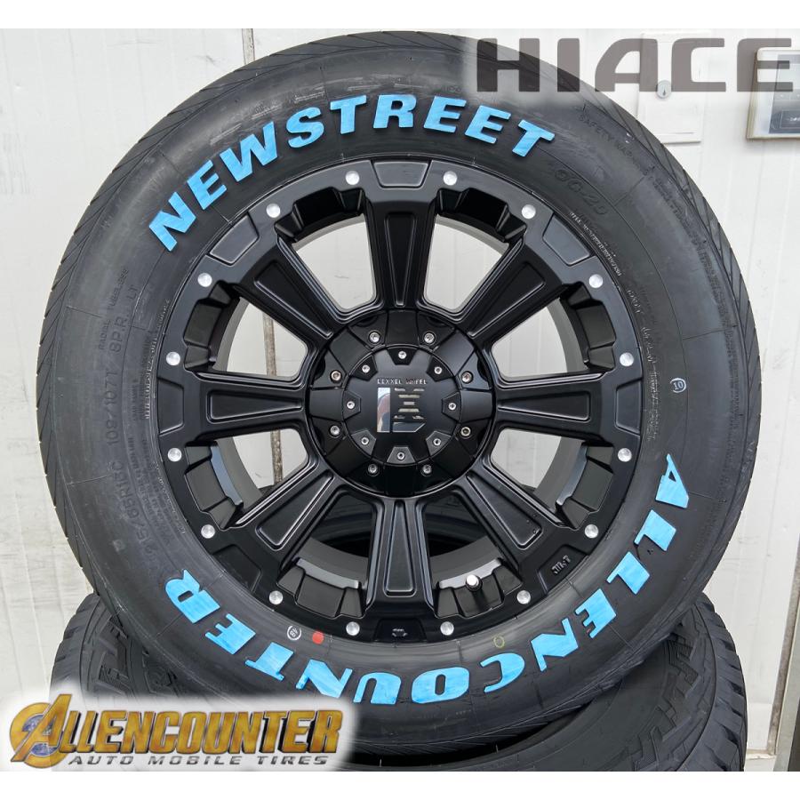 車検対応 200系ハイエース レジアスエース タイヤホイールセット 16インチ DeathRock デスロック オーレンカウンター 215/65R16の画像