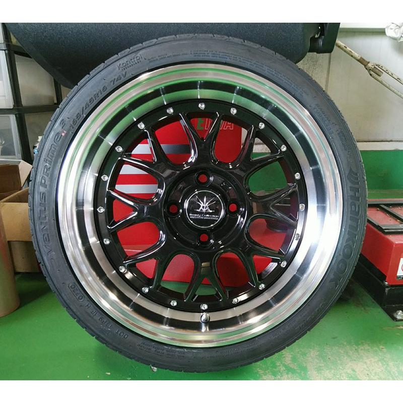 BAHAS TECH◆16インチ 5J IS45 4/100◆ハンコック新品タイヤ 165/50R16 2024年製造品◆タント ムーヴ N-BOX スペーシア デイズルークス等 ventus N-BOX スペーシア タント デイズ ムーブ ミラ タイヤホイール