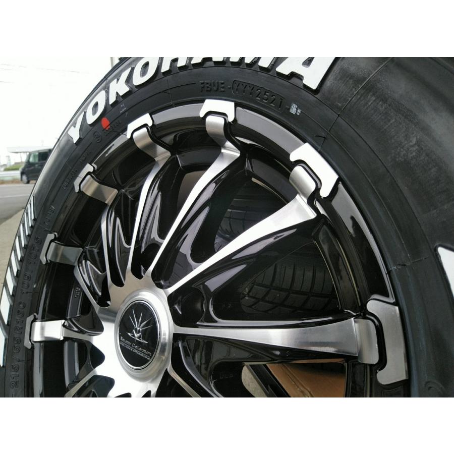 人気 ヨコハマ パラダ ホワイトレター 215/65R16 200系ハイエース 16インチ タイヤホイールセット BD12の画像