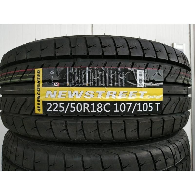 ハイエース 200系 タイヤホイール 18インチ 新品4本セット 車検対応 BD12 ＆ ALLENCOUNTER 225/50R18 107/105T