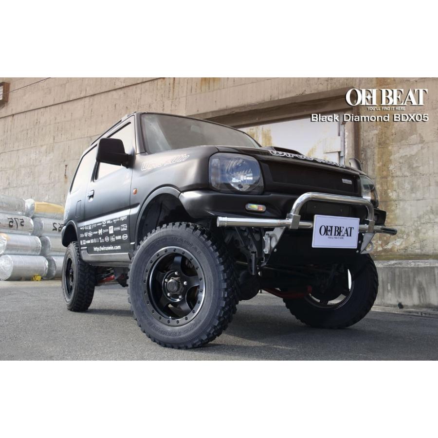 ジムニー JB23 JB64 リフトアップ車 カスタムカー 16インチ Bounty Collection BDX05 トーヨーオープンカントリーMT 225/75R16 ホワイトレターの画像