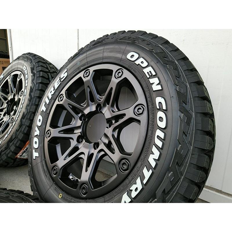 ◇新品オープンカントリー185/85R16＋ブラックホイールセット　ジムニー OPEN COUNTRY ジムニー 16インチ オフロードスタイル 純正車高