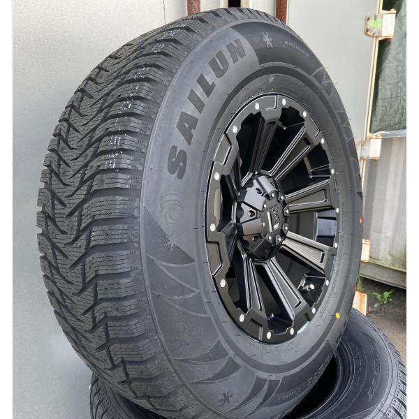 即納 スタッドレス プラド ハイラックス FJ サーフ H3 タイヤホイールセット 17インチ SAILUN WST3 265/65R17｜wat2｜06