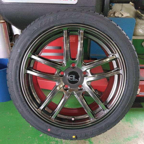 ヴォクシー　90 タイヤ付ホイール　1本　205/55R17 ジャンク品 トヨタ ノア ヴォクシー 90系 当社指定輸入タイヤ 205/55R17
