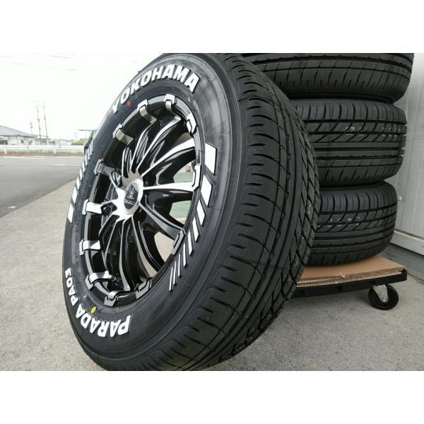 200系 ハイエース レジアスエース 16インチ タイヤホイールセット Bounty Collection BD12  ヨコハマタイヤ パラダ 215/65R16 車検対応 ホワイトレターの画像