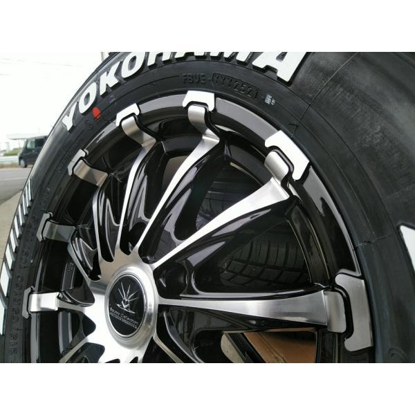 200系 ハイエース レジアスエース 16インチ タイヤホイールセット Bounty Collection BD12  ヨコハマタイヤ パラダ 215/65R16 車検対応 ホワイトレターの画像