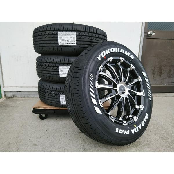 200系 ハイエース レジアスエース 16インチ タイヤホイールセット Bounty Collection BD12  ヨコハマタイヤ パラダ 215/65R16 車検対応 ホワイトレターの画像