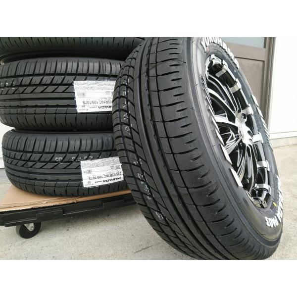 200系 ハイエース レジアスエース 16インチ タイヤホイールセット Bounty Collection BD12  ヨコハマタイヤ パラダ 215/65R16 車検対応 ホワイトレターの画像