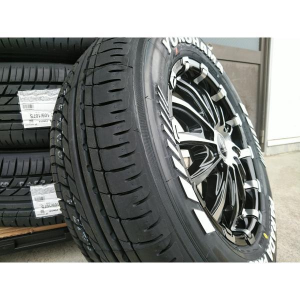200系 ハイエース レジアスエース 16インチ タイヤホイールセット Bounty Collection BD12  ヨコハマタイヤ パラダ 215/65R16 車検対応 ホワイトレターの画像