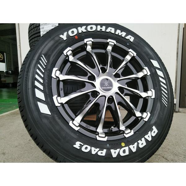 200系 ハイエース レジアスエース 16インチ タイヤホイールセット Bounty Collection BD12  ヨコハマタイヤ パラダ 215/65R16 車検対応 ホワイトレターの画像