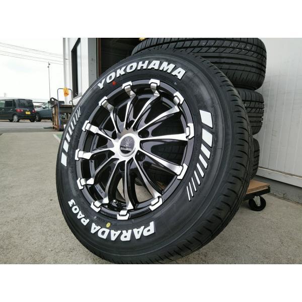 200系 ハイエース レジアスエース 16インチ タイヤホイールセット Bounty Collection BD12  ヨコハマタイヤ パラダ 215/65R16 車検対応 ホワイトレターの画像