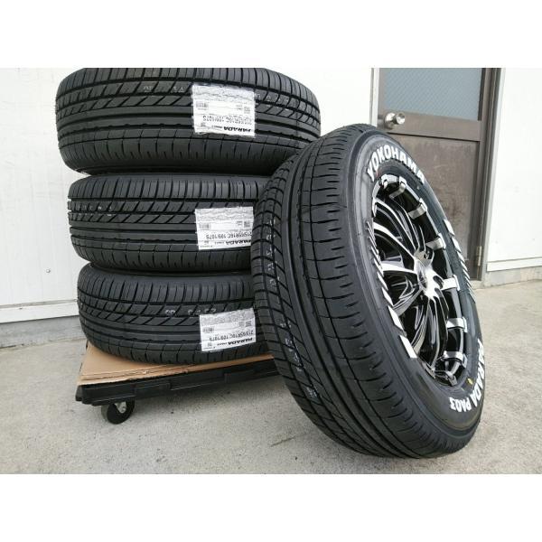 200系 ハイエース用 タイヤホイールセット 新品4本セット 215/65R16 ヨコハマタイヤ パラダ 車検対応 16インチ BD12 ブラックの画像