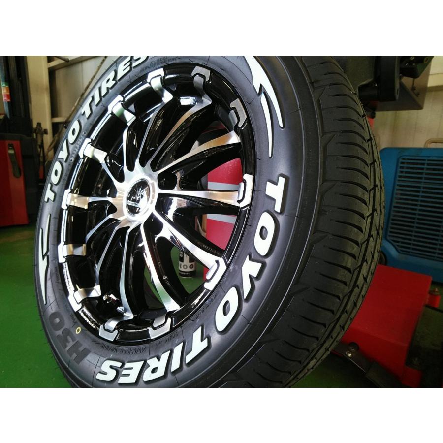 車検対応 ハイエース200系 タイヤホイール 新品4本セット トーヨータイヤ H30 215/65R16 ホワイトレター 16インチ BD12の画像