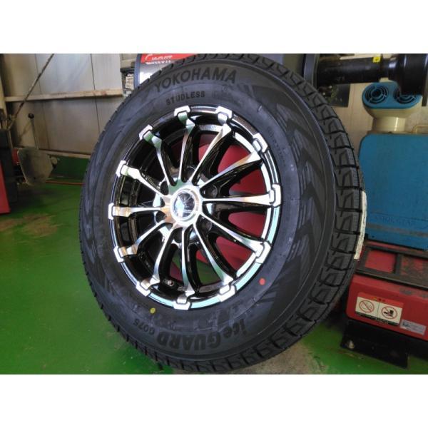 新品 スタッドレス 4本セット ハイエース200系 タイヤホイール ヨコハマ アイスガード G075 215/65R16 109/107Q 車検対応 16インチ BD12の画像