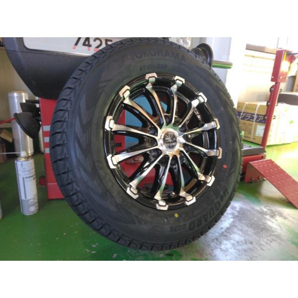 スタッドレス ハイエース 200系 16インチタイヤホイールセット 車検対応 215/65R16 ヨコハマ アイスガード G075 Bounty Collection BD12の画像