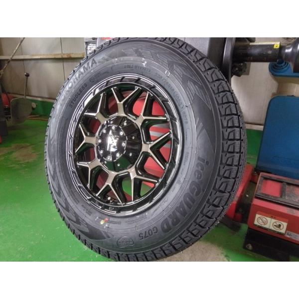 【新品4本セット】 ハイエース200系 スタッドレス ヨコハマ アイスガード SUV G075 215/65R16 車検対応 ホイールセット 16インチ LEXXEL InFerno_1