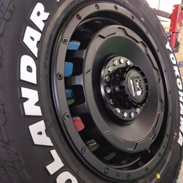 ジムニー JB23 JB64 タイヤホイール ヨコハマ ジオランダー A/T4 G018 185/85R16 ホワイトレター 16インチ SwaGGer 爆買の画像