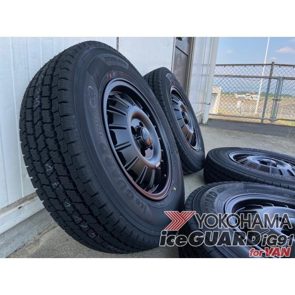 国産スタッドレスタイヤ ヨコハマ アイスガード IG91 VAN for 165/80R14 8PR 97/95N タウンエース ライトエース Noel ノエル タイヤホイールセット 4本セット｜wat2｜04