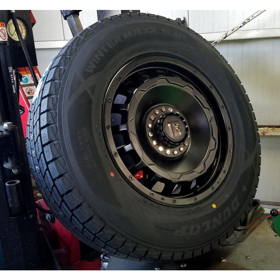 DUNLOP WINTER MAXX SJ8+ 265/65R17 17インチ スタッドレス 4本 21年製 バリ溝 ランクルプラド ハイラックスサーフ等　(STE080) WINTER MAXX SJ8+ 265/65R17 スタッドレスタイヤ ホイール4本セット