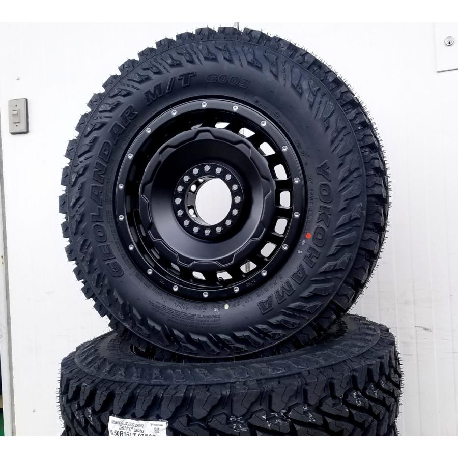 ジムニーシエラ 16インチ LEXXEL SwaGGer スワッガー ヨコハマ ジオランダー MT G003 6.50R16 4本セット タイヤホイールセット 1台分