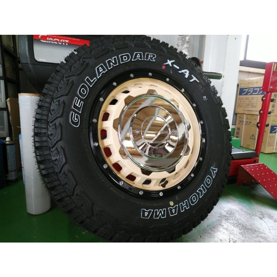 GEOLANDAR - デリカD5 エクストレイル RAV4 タイア車輪 ヨコハマ ジオランダー X-AT 235/70R16 白いこと雁の使い 16in SwaGGer Oldstyle 車、バイク、自転車-自動車