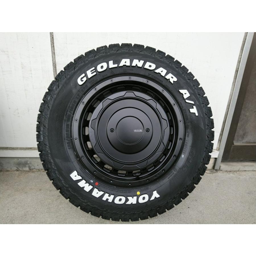 ジムニー JB64 JB23 タイヤホイール ヨコハマ ジオランダー A/T G015 185/85R16 ホワイトレター 16インチ SwaGGerの画像