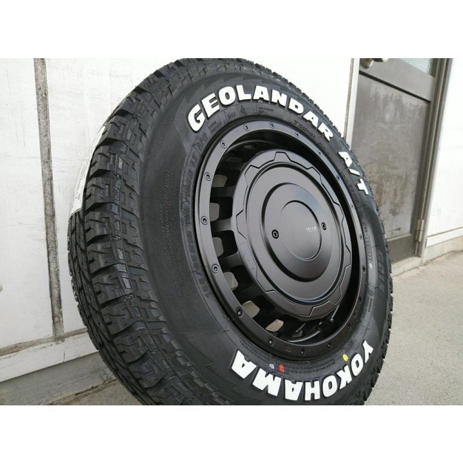 ジムニー JB64 JB23 タイヤホイール ヨコハマ ジオランダー A/T G015 185/85R16 ホワイトレター 16インチ SwaGGerの画像