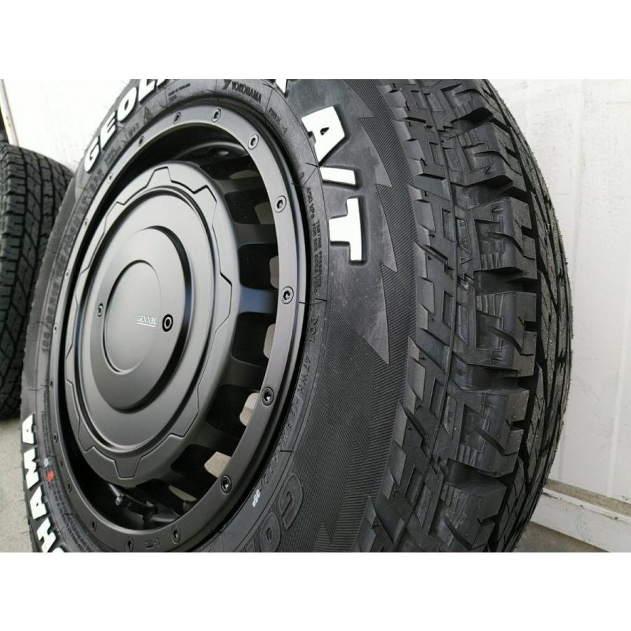 ジムニー JB64 JB23 タイヤホイール ヨコハマ ジオランダー A/T G015 185/85R16 ホワイトレター 16インチ SwaGGerの画像