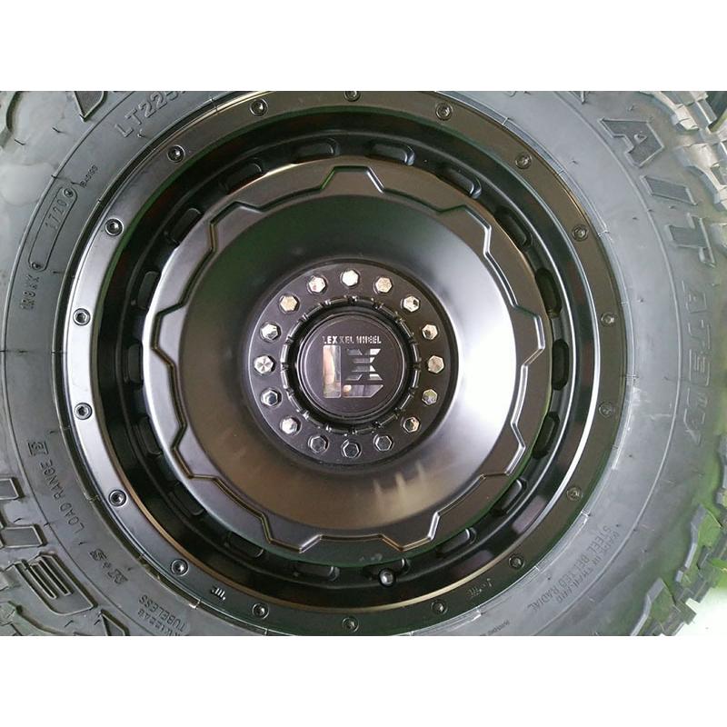 人気 ジムニー シエラ タイヤホイールセット ファルケン ワイルドピーク AT3W 225/75R16 LEXXEL SwaGGer 16インチの画像