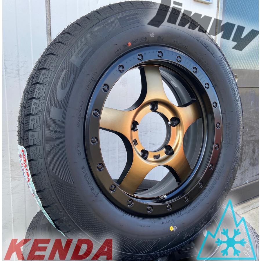 ②ジムニー　スタッドレス　ホイール付　１本 GRANDTREK 【新品】ジムニー スタッドレスタイヤ ホイール4本セット
