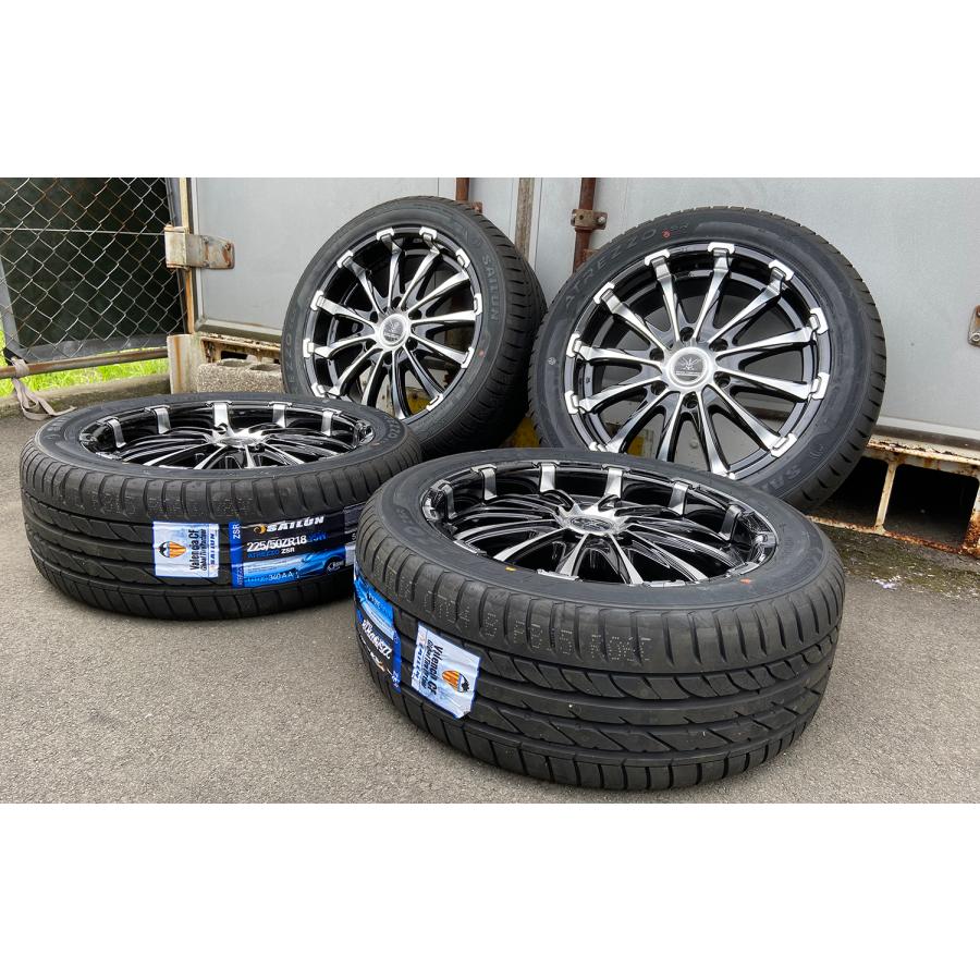 ハイエース用225-50-18、ホイールタイヤセット ハイエース タイヤホイール 18インチ BD12 225/50R18 新品4本