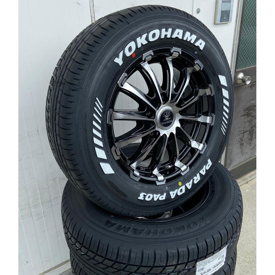 PARADA PA03 車検規格品 200系ハイエース タイヤ ホイールセット