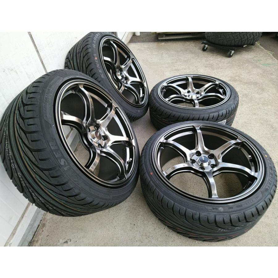 86 BRZ タイヤホイールセット 18インチ Acht-6 クロニウムブラック KENDA KR20 F: 225/40R18 R: 235/40R18 新品4本set｜wat｜11