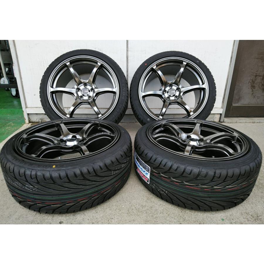 86 BRZ タイヤホイールセット 18インチ Acht-6 クロニウムブラック KENDA KR20 F: 225/40R18 R: 235/40R18 新品4本set｜wat｜04