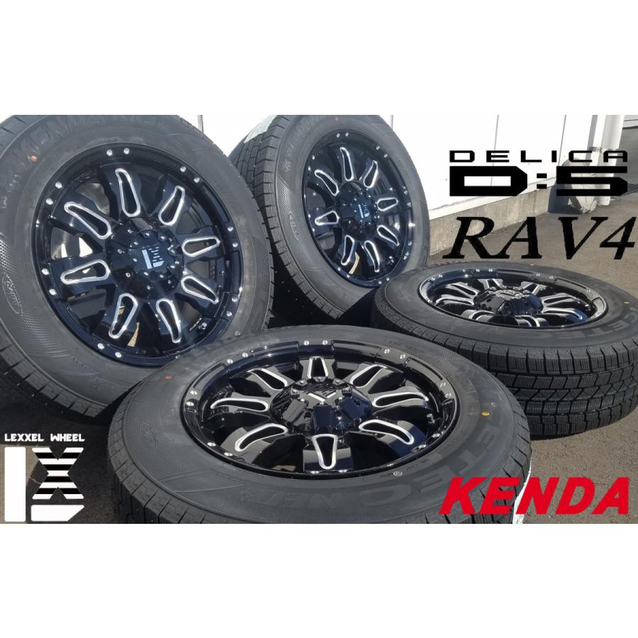 スタッドレス デリカD5 エクストレイル エクリプスクロス CHR CX5 ジューク KENDA KR36 225/65R17 新品タイヤホイールセット 17インチ １台分