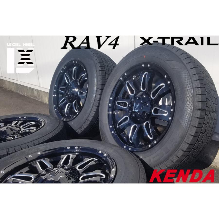 スタッドレス デリカD5 エクストレイル エクリプスクロス CHR CX5 ジューク KENDA KR36 225/65R17 新品タイヤホイールセット 17インチ １台分