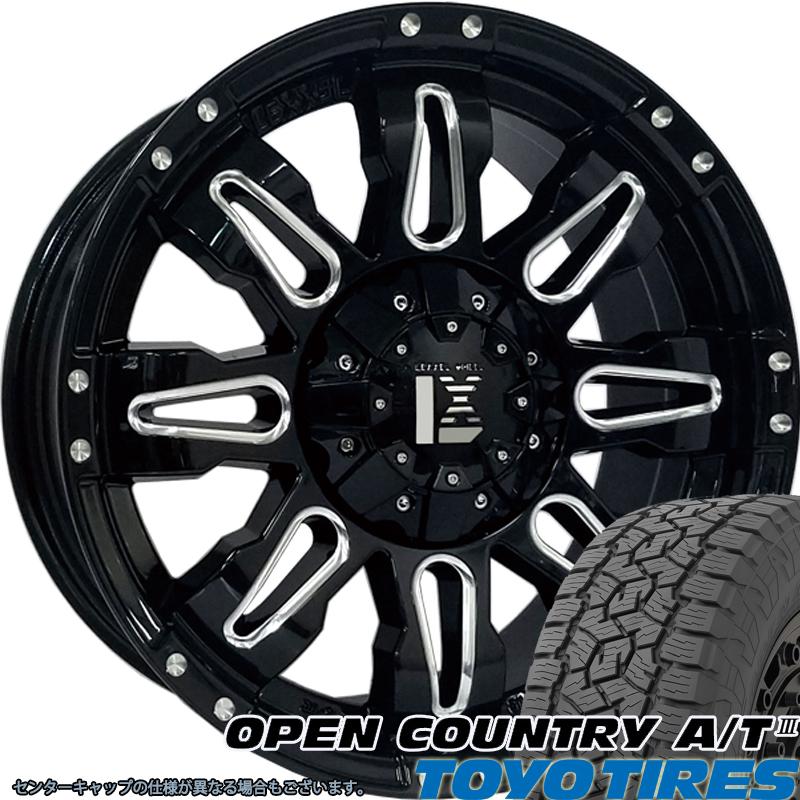 TOYO 265/70R16 ブラックホイールセット OPEN COUNTRY ランクル300 ランクル250 17インチ LEXXEL Balano