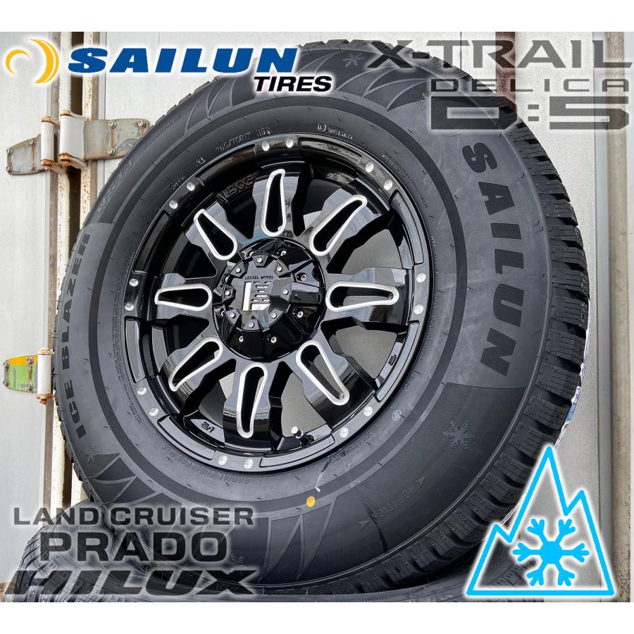 即納 プラド ハイラックス FJ サーフ H3 パジェロ スタッドレスタイヤホイールセット 17インチ SAILUN WST3 265/65R17｜wat｜03