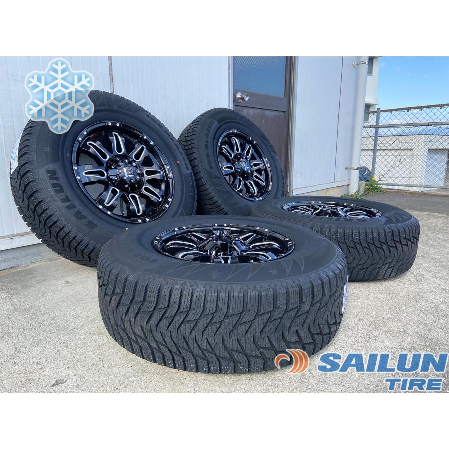 即納 スタッドレス タイヤホイールセット プラド ハイラックス サーフ パジェロ 4本セット SAILUN WST3 265/65R17 265/70R17 ノーマル車高OK｜wat｜02