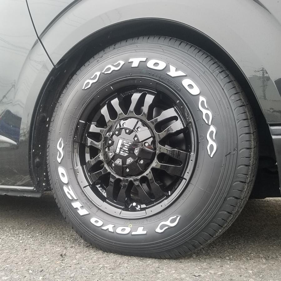 ハイエース200系 タイヤ ホイール 4本セット 195/80R15 国産 トーヨー H20 15インチ　送料無料  :balano-15-bla-toyo-h20-01:Wheel-And-Tyre-SHOP WAT - 通販 - Yahoo!ショッピング